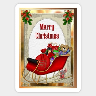 Santa Sleigh Sticker